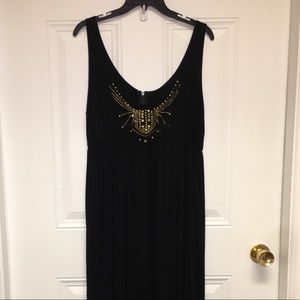 Black Stretch Maxi Tank Dress Sz XXL